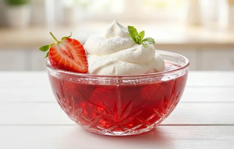 Jello with Whipped Cream