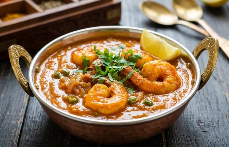 Jhinga Curry with Steamed Basmati Rice - Recipe 1