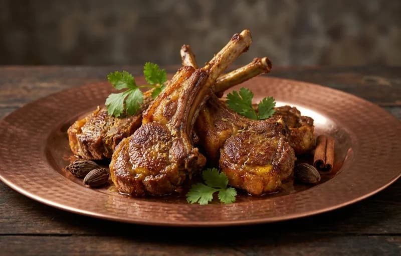 Kababargah, Steamed Basmati Rice and Walnut Chutney - Recipe 1