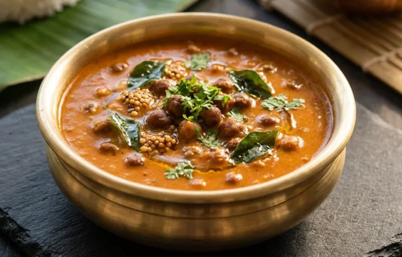 Steamed Basmati Rice, Kadale Kalu Saaru, Alugadde Palya and Urad Dal Papad - Recipe 2