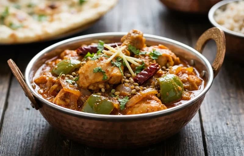 Kadhai Chicken, Tandoori Roti and Boondi Raita - Recipe 1