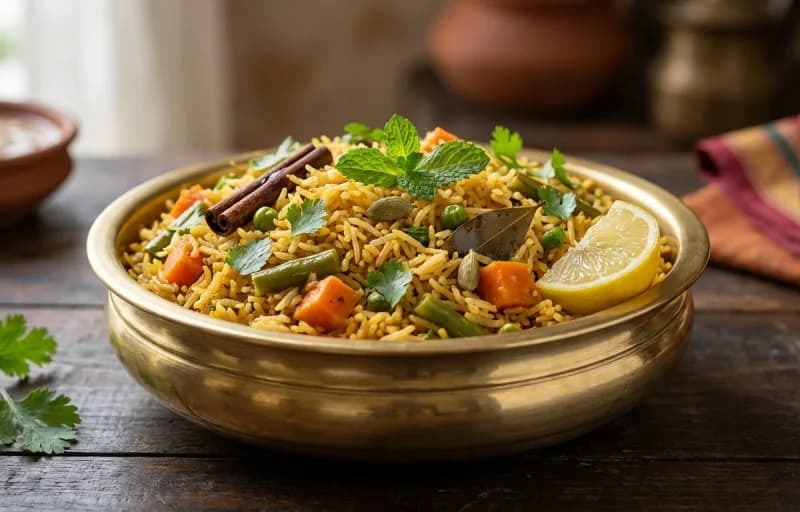 Kaikari Biryani with Cucumber Pachadi - Recipe 1