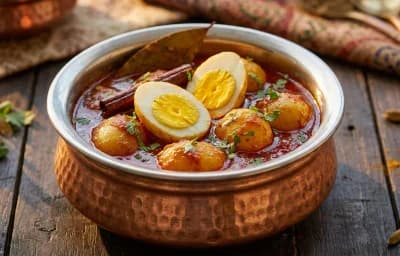Kashmiri Dum Aloo with Eggs