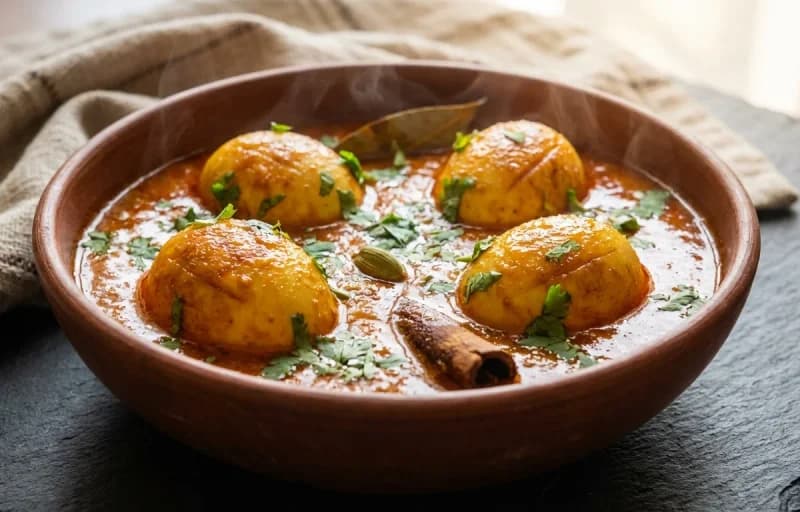 Kashmiri Egg Curry with Kashmiri Girda - Recipe 1