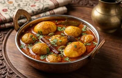 Kashmiri Egg Potato Curry