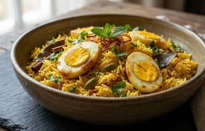 Kashmiri Egg Pulao
