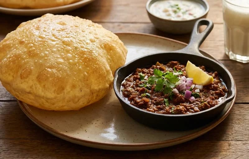 Keema Bhatura with Punjabi Chole Masala - Recipe 1