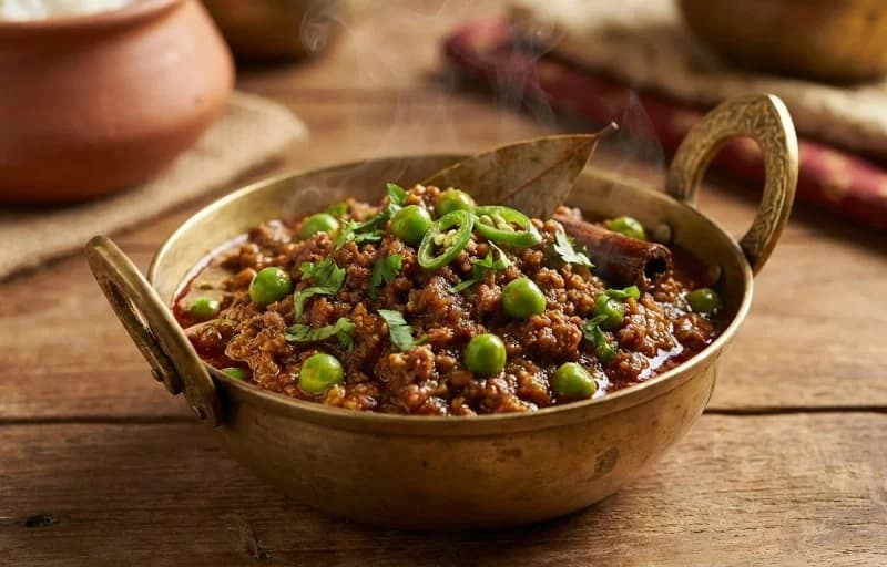 Keema Matar with Butter Naan - Recipe 1