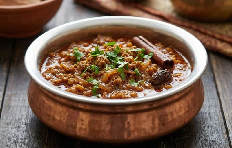 Keema, Steamed Basmati Rice and Dahi - Recipe 1