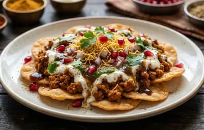 Kheema Papdi Chaat