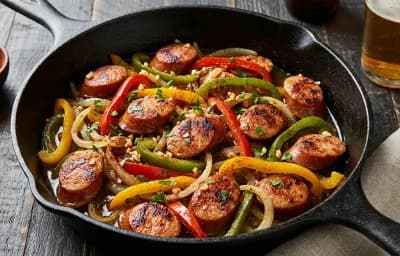 Kielbasa with Peppers and Onions