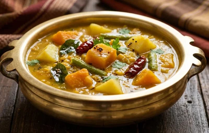 Steamed Basmati Rice, Koddel and Roasted Papad - Recipe 2