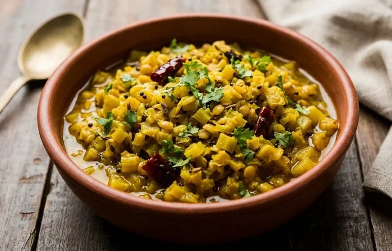 Steamed Basmati Rice, Kol Posola Bhaji and Bilahi Tenga - Recipe 2