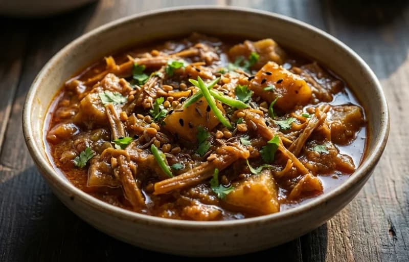 Steamed Basmati Rice, Koldil Khar and Til Wali Bhindi - Recipe 2