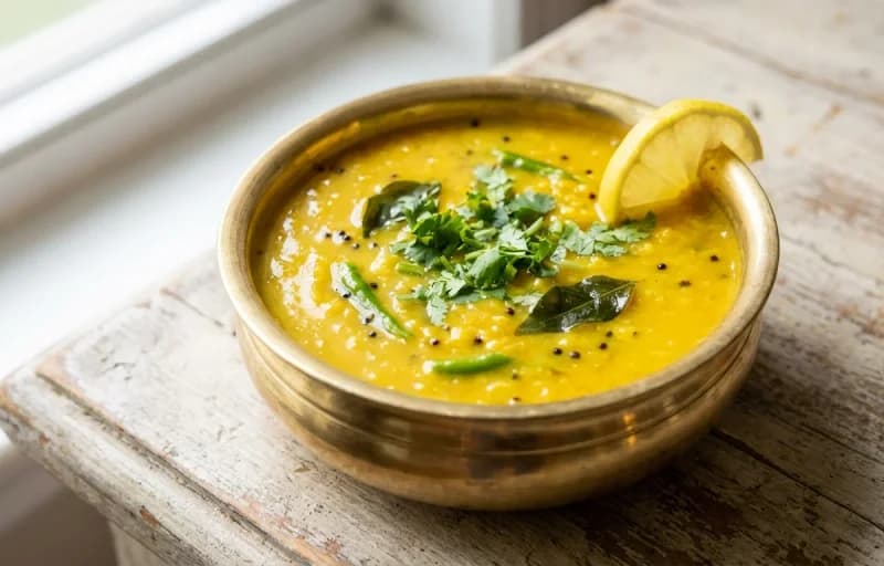 Valpapdichi Bhaji, Konkani Dal Toy and Steamed Basmati Rice - Recipe 2