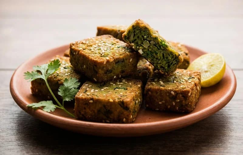 Kothimbir Vadi with Kora Chaha - Recipe 1