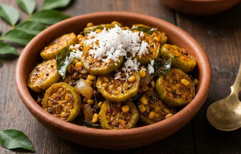 Kothamalli Sadam with Kovakkai Fry - Recipe 2