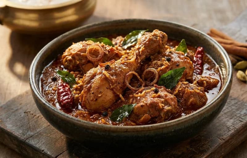 Pathiri with Kozhi Varutharachathu - Recipe 2