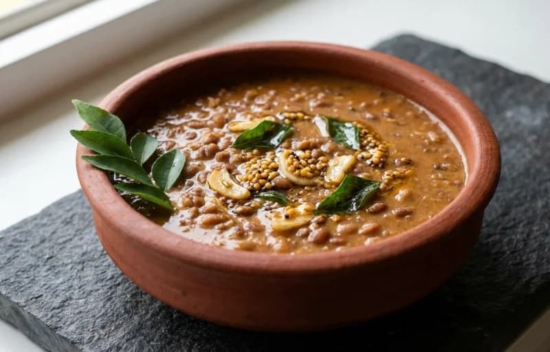 Steamed Basmati Rice, Kulith Koddel and Mango Pickle - Recipe 2