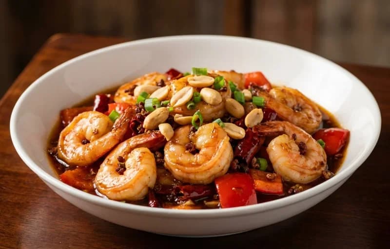Kung Pao Shrimp with Vegetable Lo Mein - Recipe 1