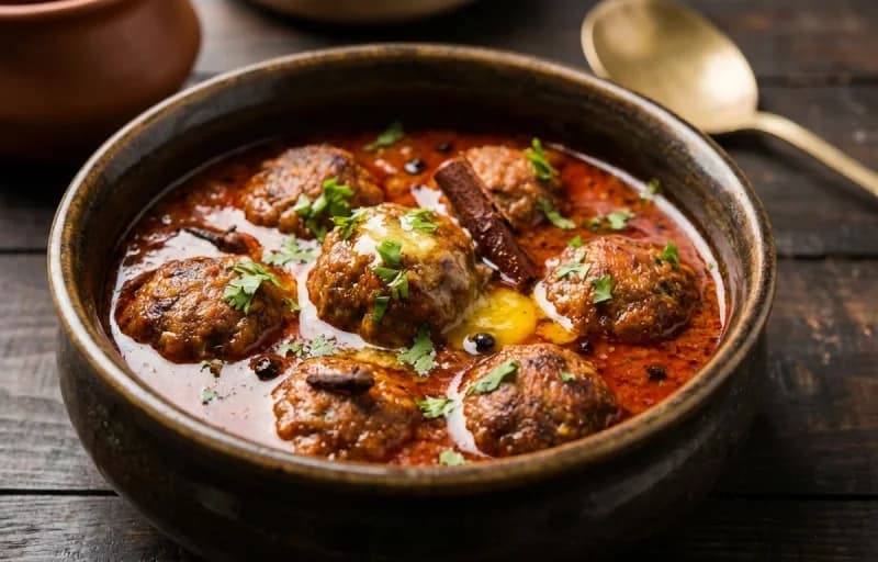 Laal Maas Kofta Curry with Bajra Roti - Recipe 1