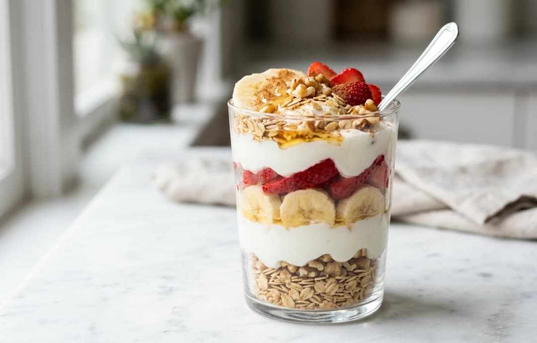 Layered Yogurt & Banana Parfait