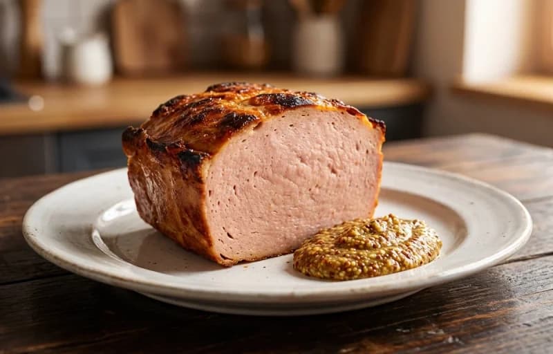 Leberkäse, Fried Egg and German Potato Salad - Recipe 1