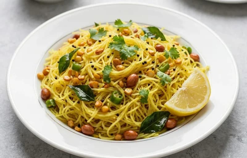 Lemon Sevai with Chettinad Egg Poriyal - Recipe 1