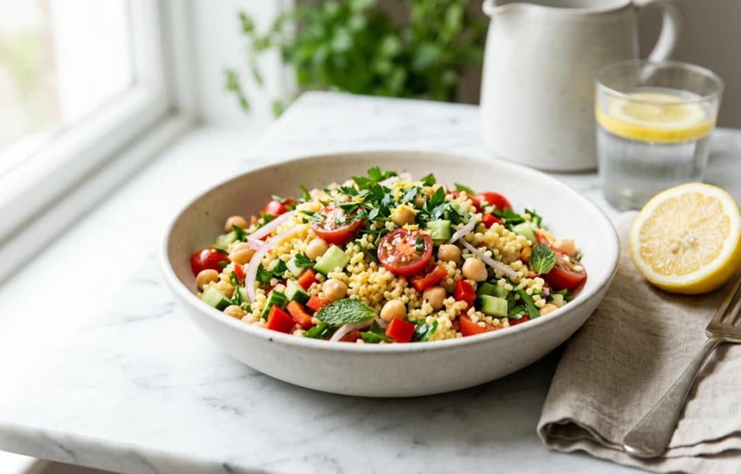 Lemony Millet & Chickpea Salad