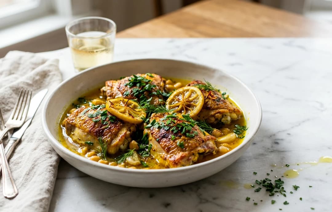 Lemony Saffron Chicken