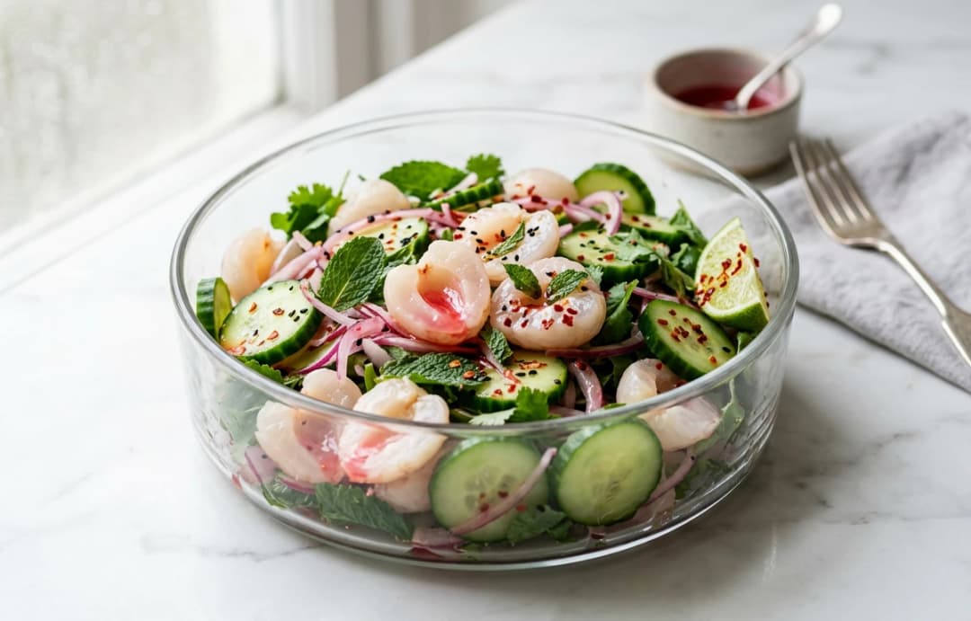 Litchi & Cucumber Salad