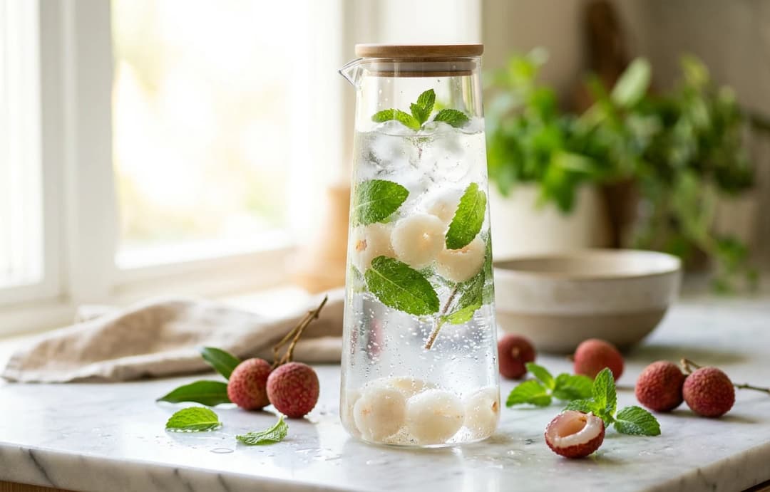 Litchi & Mint Infused Water
