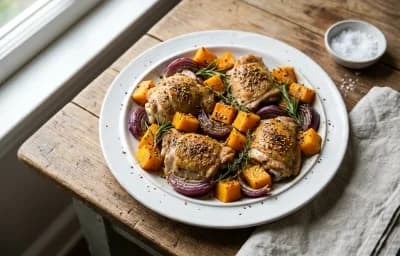 Sheet-Pan Chicken and Roasted Squash