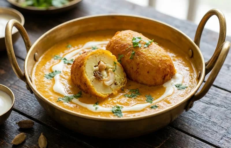 Malai Kofta with Garlic Naan - Recipe 1