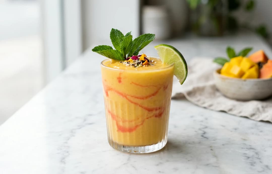 Mango & Papaya Tropical Smoothie