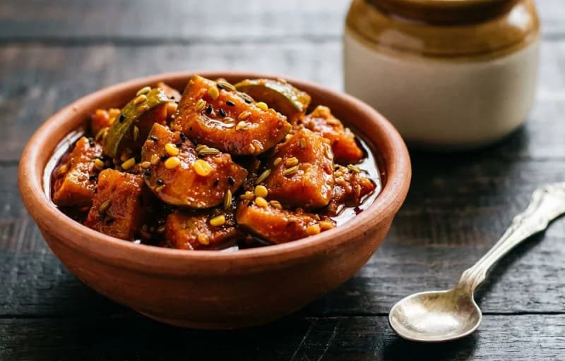 Konkani Pej, Mango Pickle and Roasted Papad - Recipe 2