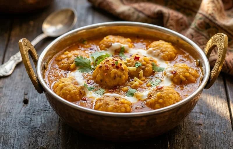 Mangodi Sabzi, Bajra Roti and Fried Egg - Recipe 1