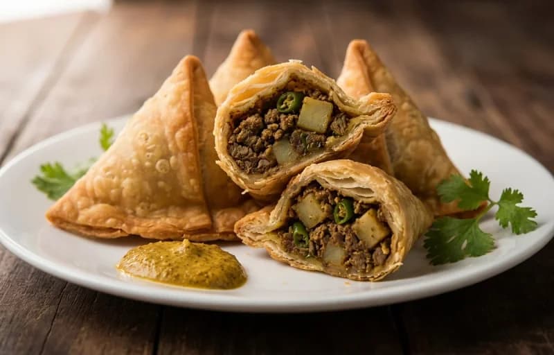 Mangsher Singara with Masala Cha - Recipe 1