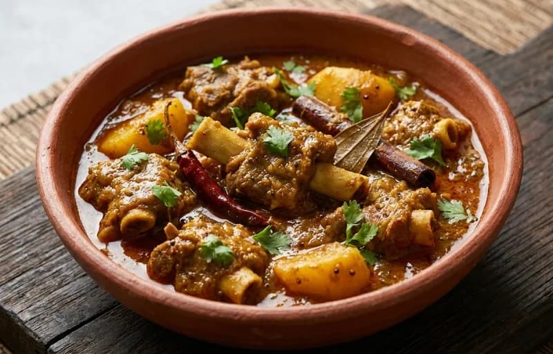 Mansa Besara, Roti and Kachumber Salad - Recipe 1