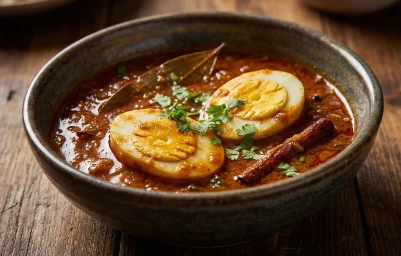 Marwari Anda Curry, Bajra Roti and Lehsun Chutney - Recipe 1