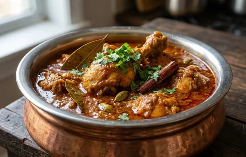 Marwari Chicken Curry, Bajra Roti and Kachumber Salad - Recipe 1