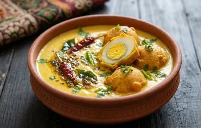 Marwari Kadhi with Egg Pakora