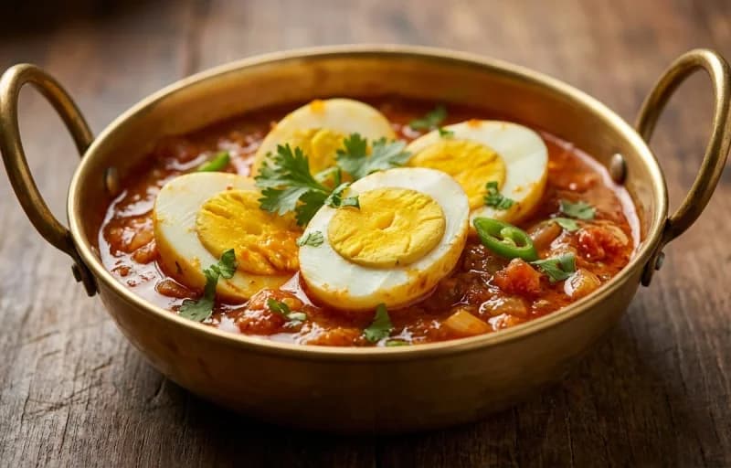 Masala Eggs, Roti and Kachumber Salad - Recipe 1