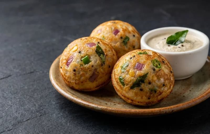 Masala Paddu with Tomato Chutney - Recipe 1