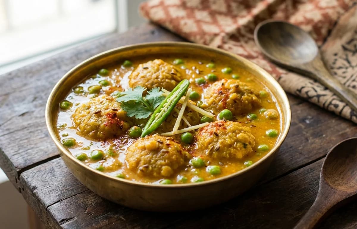 Matar Mangodi Sabzi