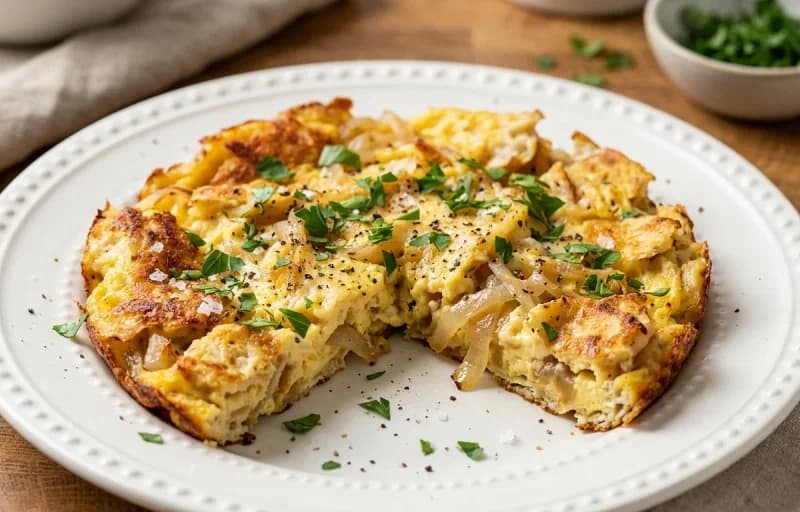 Matzah Brei with Cinnamon Applesauce - Recipe 1