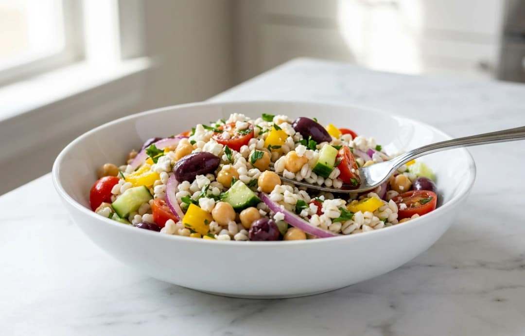 Mediterranean Barley & Chickpea Salad