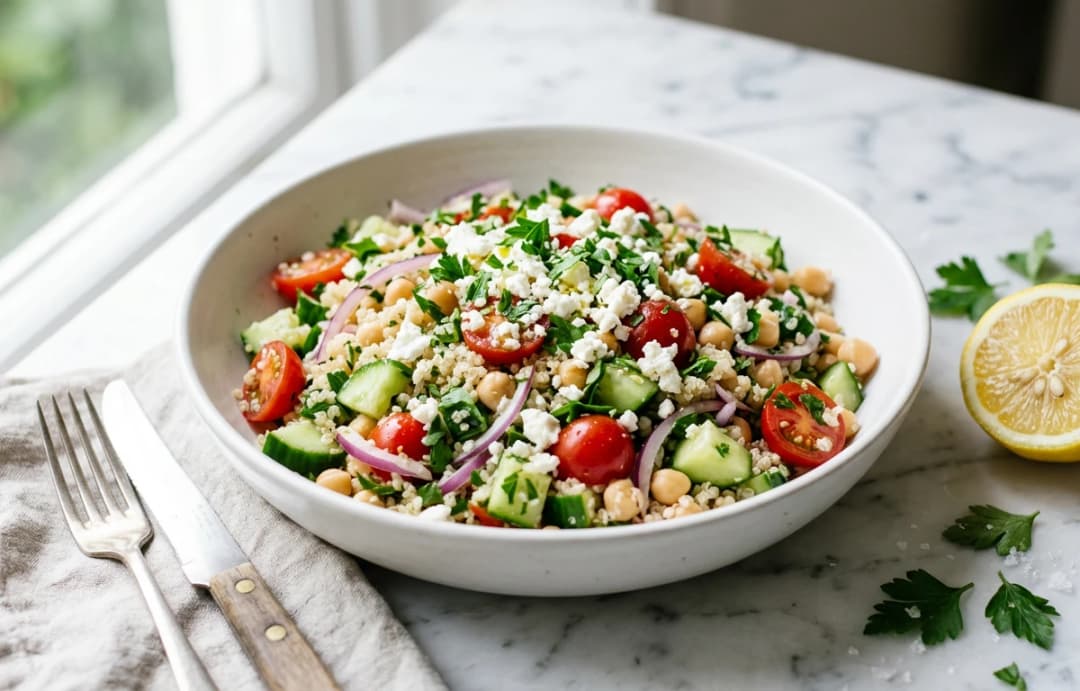Mediterranean Chickpea & Quinoa Salad