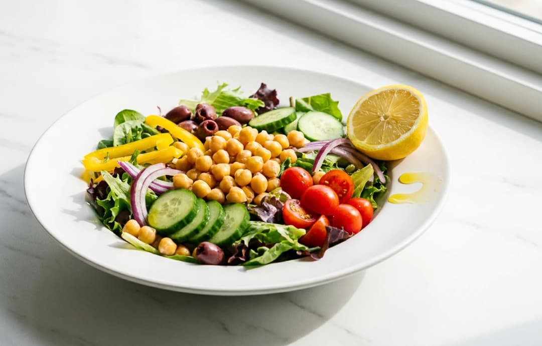 Mediterranean Chickpea Salad Bowl