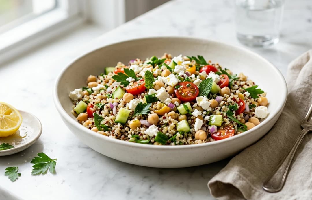 Mediterranean Quinoa & Chickpea Salad